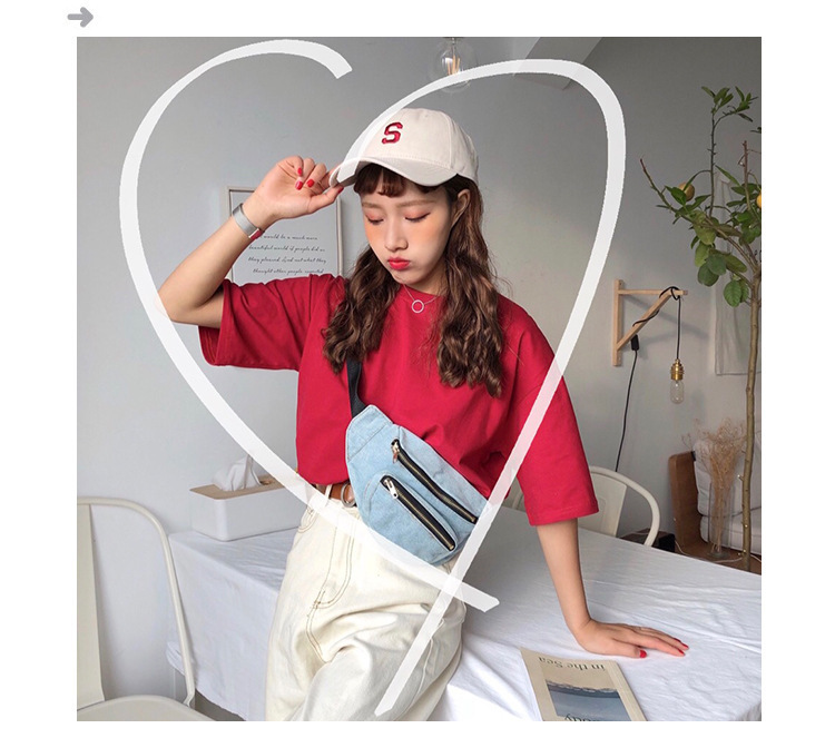 Fashion washed denim belt bag - Image 3