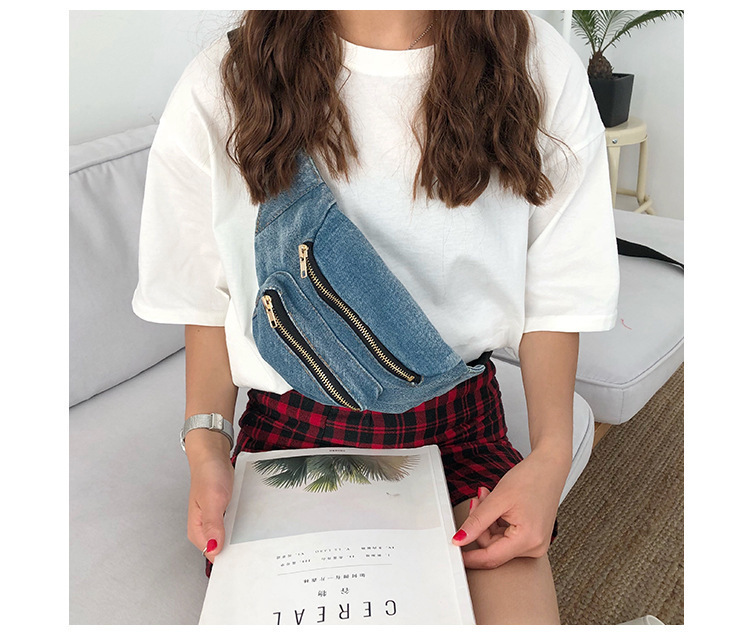 Fashion washed denim belt bag - Image 2